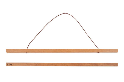 Porte affiche STAS 21 cm, 30 cm, 42 cm, 50 cm, 60 cm, 70 cm, 84 cm et 100 cm en teck, design chic.