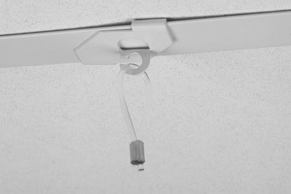 Attache plafond suspendu, crochet blanc, supporte jusqu'à 2,5kg.