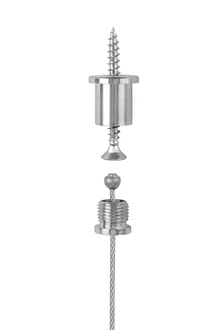 STAS kit suspension crochet plafond pour panneaux et objets 10 mm, câble 2m.