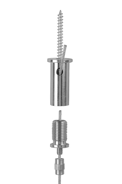 STAS kit suspension TL: ancre transversale, câble acier, fixation plafond.