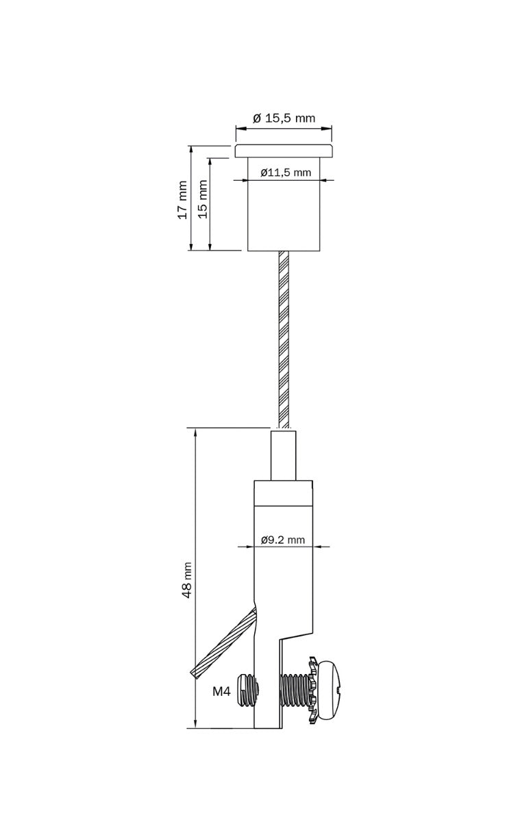 STAS kit suspension pour suspension panneaux 10 mm, optimal pour plafond.