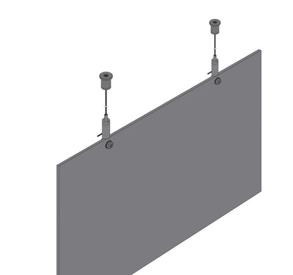 STAS kit suspension câble 1.5 mm, grand crochet pour publicités et panneaux.