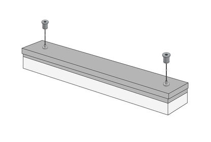STAS kit de suspension avec serre-câble filetage M10 et fixation au plafond