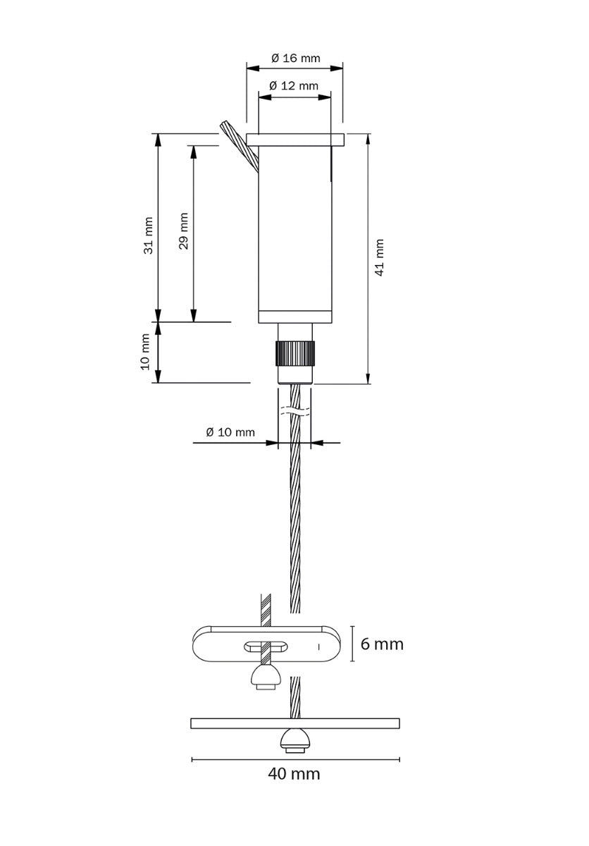 STAS ancre transversale: Fixation simple et fiable pour luminaires.